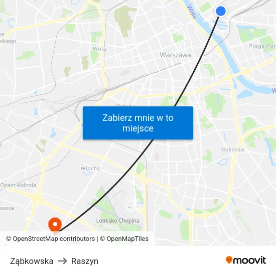 Ząbkowska to Raszyn map