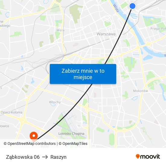 Ząbkowska 06 to Raszyn map