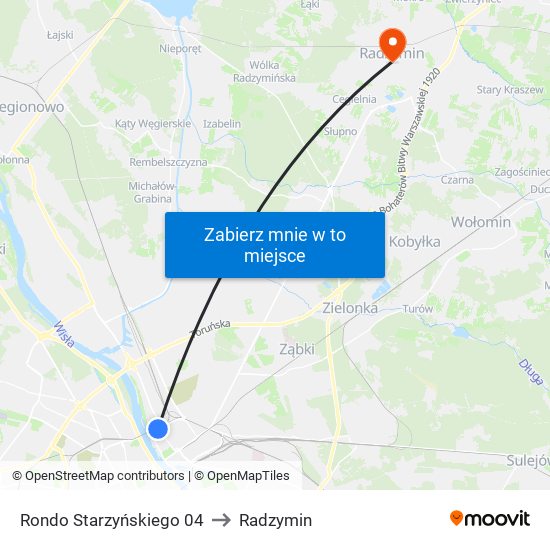 Rondo Starzyńskiego 04 to Radzymin map