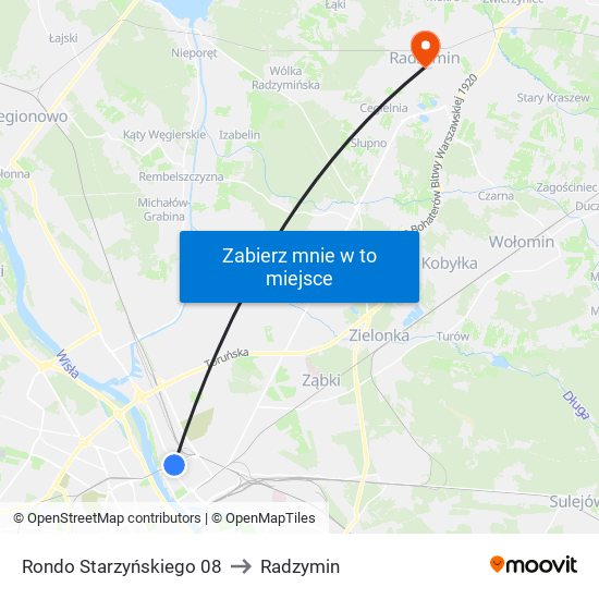 Rondo Starzyńskiego 08 to Radzymin map