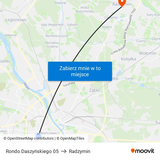 Rondo Daszyńskiego 05 to Radzymin map