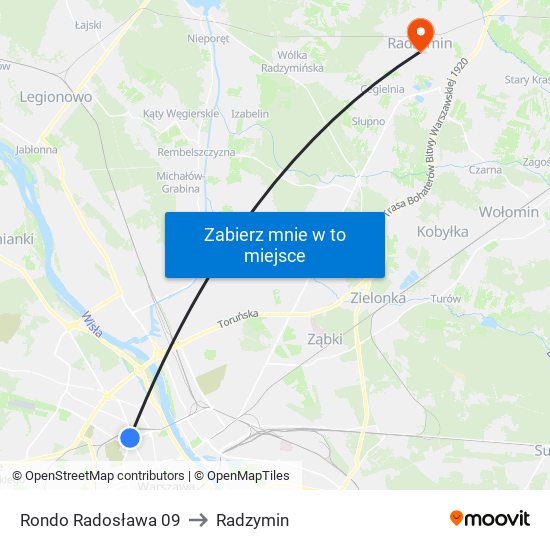 Rondo Radosława 09 to Radzymin map