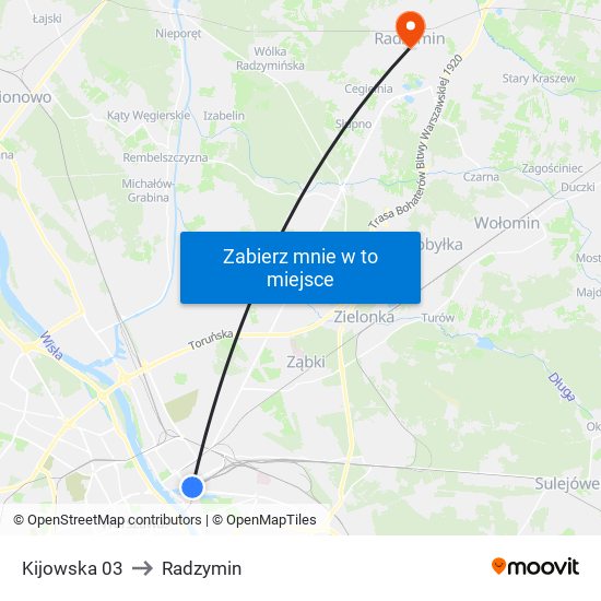 Kijowska 03 to Radzymin map