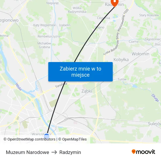 Muzeum Narodowe to Radzymin map