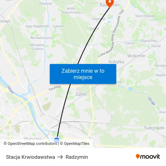 Stacja Krwiodawstwa to Radzymin map