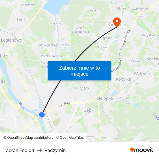 Żerań Fso 04 to Radzymin map