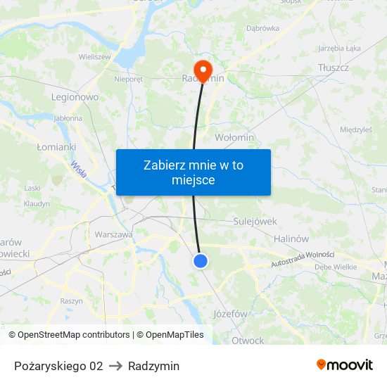 Pożaryskiego 02 to Radzymin map