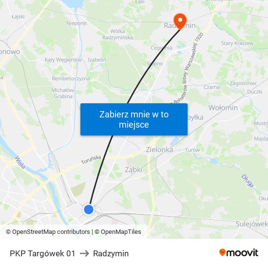 PKP Targówek 01 to Radzymin map