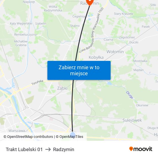 Trakt Lubelski 01 to Radzymin map