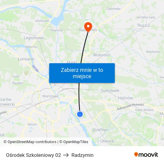 Ośrodek Szkoleniowy to Radzymin map