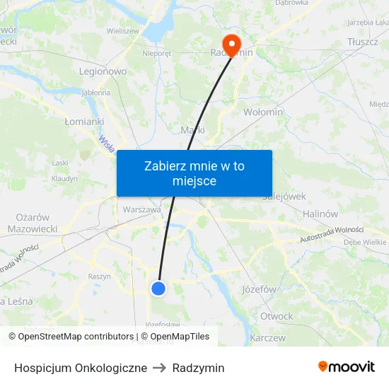 Hospicjum Onkologiczne to Radzymin map