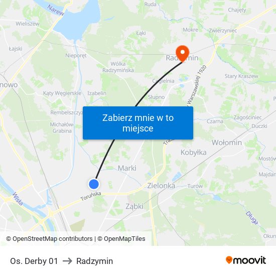 Os. Derby 01 to Radzymin map