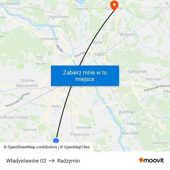 Władysławów 02 to Radzymin map