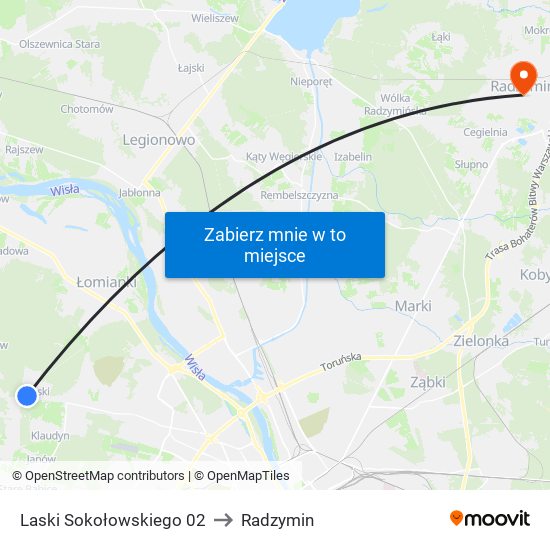 Laski Sokołowskiego 02 to Radzymin map