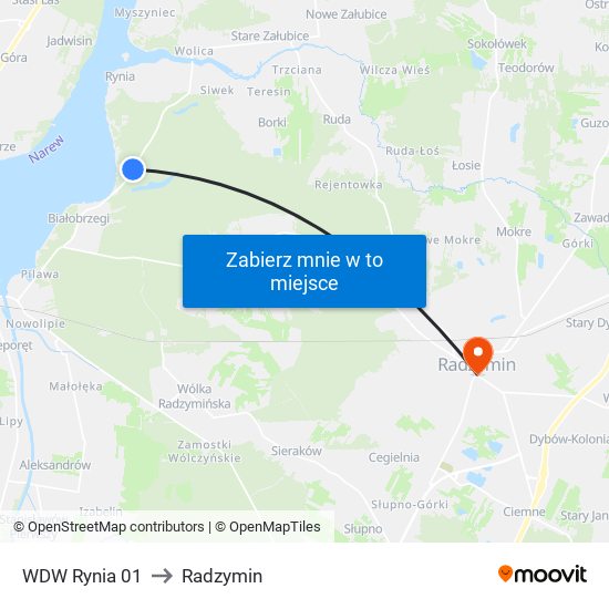 WDW Rynia 01 to Radzymin map