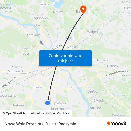 Nowa Wola Przepiórki 01 to Radzymin map