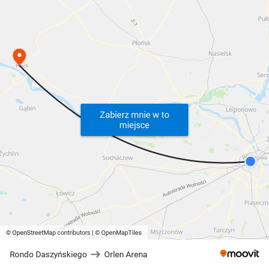 Rondo Daszyńskiego to Orlen Arena map