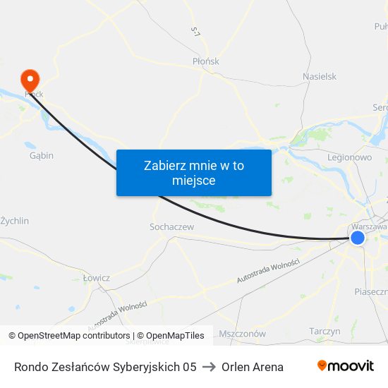 Rondo Zesłańców Syberyjskich 05 to Orlen Arena map