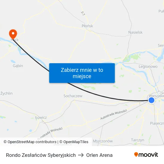 Rondo Zesłańców Syberyjskich to Orlen Arena map