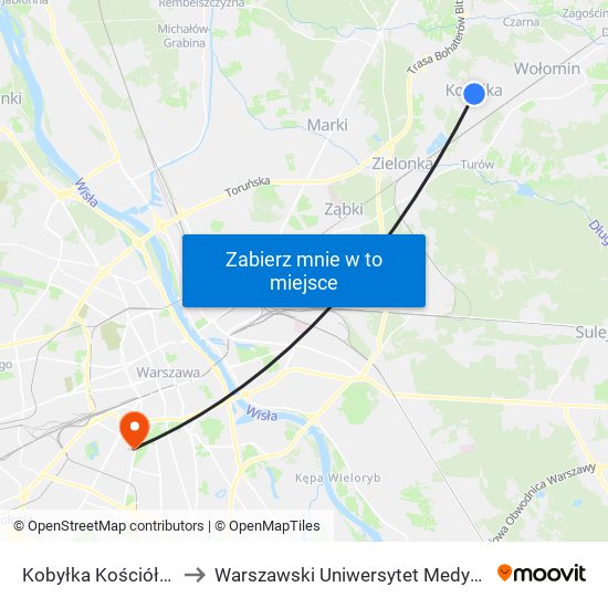 Kobyłka Kościół 03 to Warszawski Uniwersytet Medyczny map