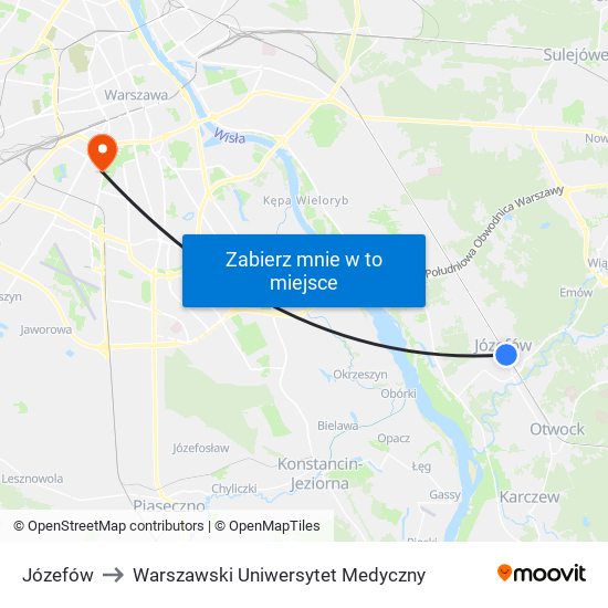 Józefów to Warszawski Uniwersytet Medyczny map