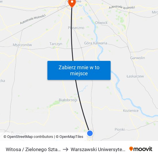 Witosa / Zielonego Sztandaru (Nż) to Warszawski Uniwersytet Medyczny map