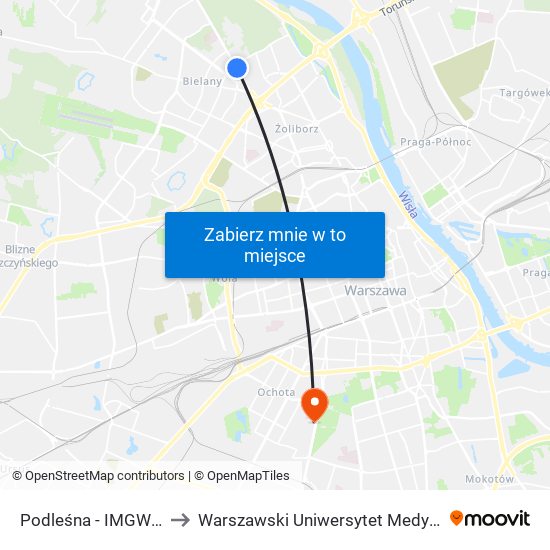 Podleśna - IMGW 03 to Warszawski Uniwersytet Medyczny map