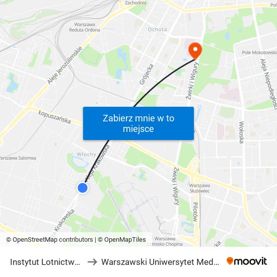 Instytut Lotnictwa 03 to Warszawski Uniwersytet Medyczny map