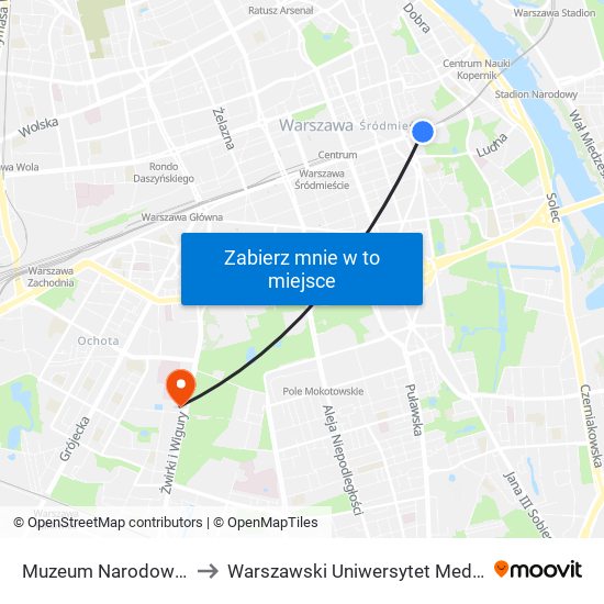 Muzeum Narodowe 01 to Warszawski Uniwersytet Medyczny map