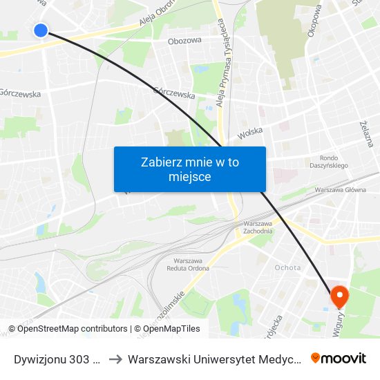 Dywizjonu 303 02 to Warszawski Uniwersytet Medyczny map