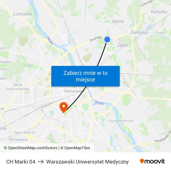 CH Marki 04 to Warszawski Uniwersytet Medyczny map