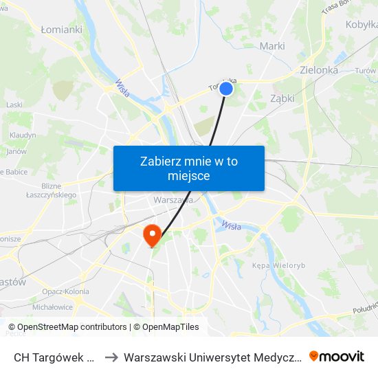 CH Targówek 01 to Warszawski Uniwersytet Medyczny map