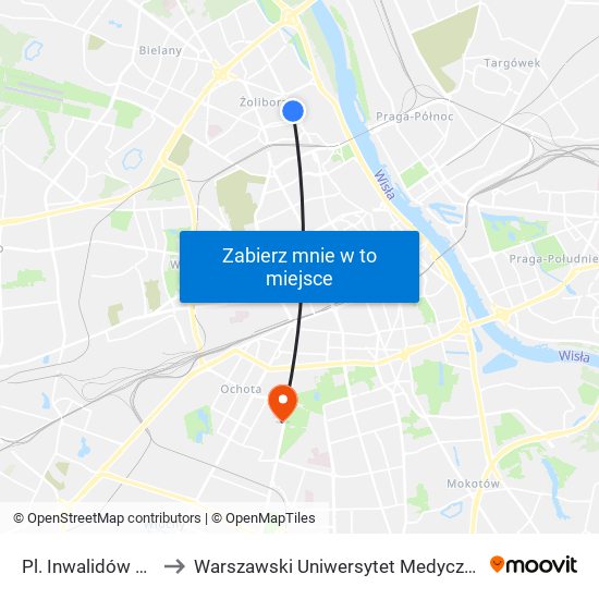 Pl. Inwalidów 02 to Warszawski Uniwersytet Medyczny map