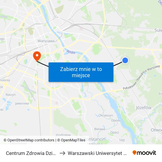 Centrum Zdrowia Dziecka to Warszawski Uniwersytet Medyczny map