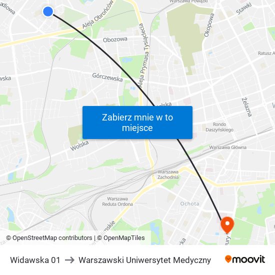 Widawska 01 to Warszawski Uniwersytet Medyczny map