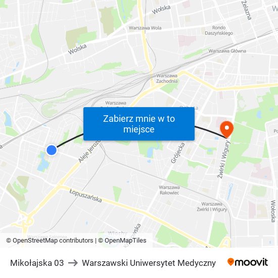 Mikołajska 03 to Warszawski Uniwersytet Medyczny map