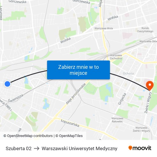Szuberta 02 to Warszawski Uniwersytet Medyczny map