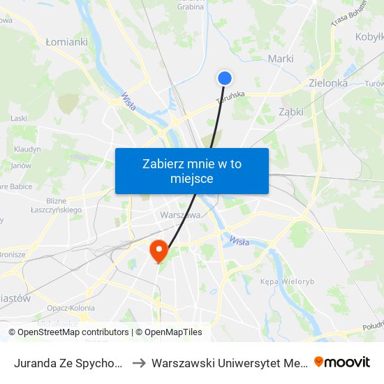 Juranda Ze Spychowa 01 to Warszawski Uniwersytet Medyczny map