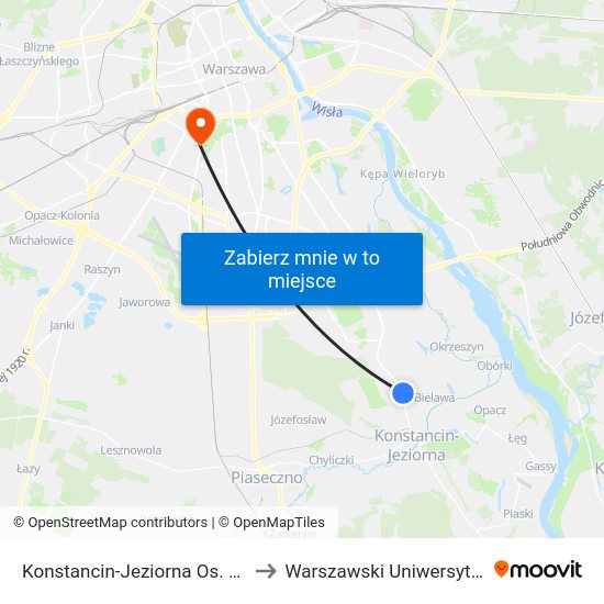 Konstancin-Jeziorna Os. Konstancja to Warszawski Uniwersytet Medyczny map