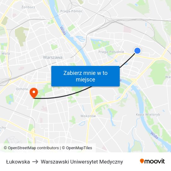 Łukowska to Warszawski Uniwersytet Medyczny map