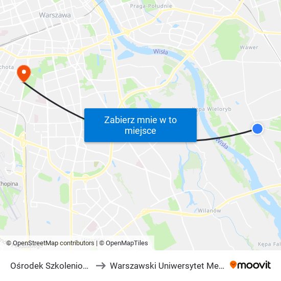 Ośrodek Szkoleniowy 02 to Warszawski Uniwersytet Medyczny map