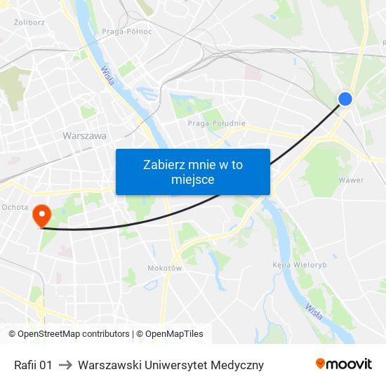 Rafii 01 to Warszawski Uniwersytet Medyczny map