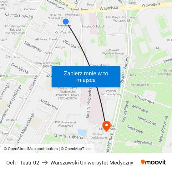 Och - Teatr 02 to Warszawski Uniwersytet Medyczny map