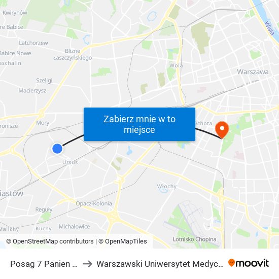 Posag 7 Panien to Warszawski Uniwersytet Medyczny map