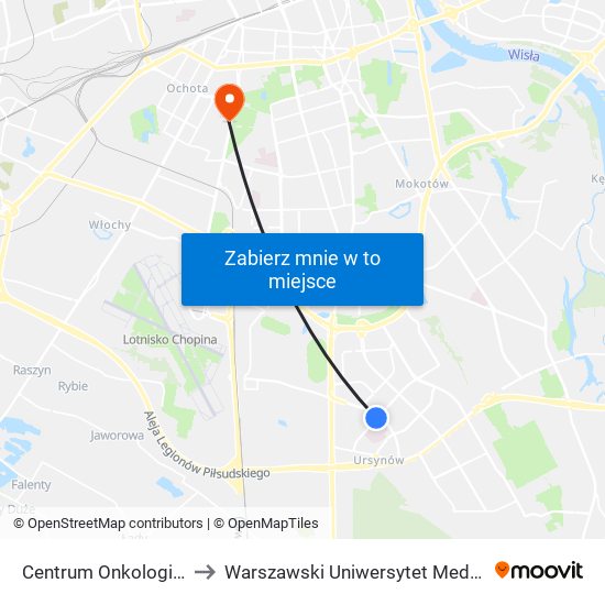 Centrum Onkologii to Warszawski Uniwersytet Medyczny map