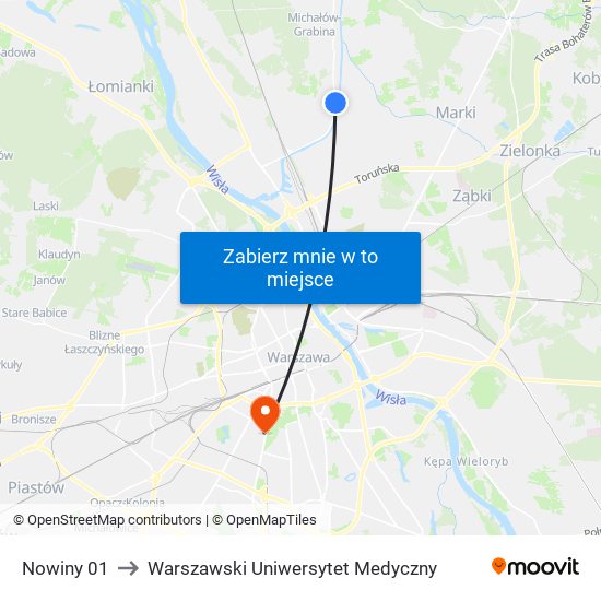 Nowiny 01 to Warszawski Uniwersytet Medyczny map