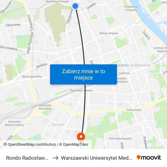 Rondo „Radosława” to Warszawski Uniwersytet Medyczny map