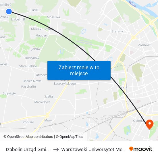 Izabelin Urząd Gminy to Warszawski Uniwersytet Medyczny map