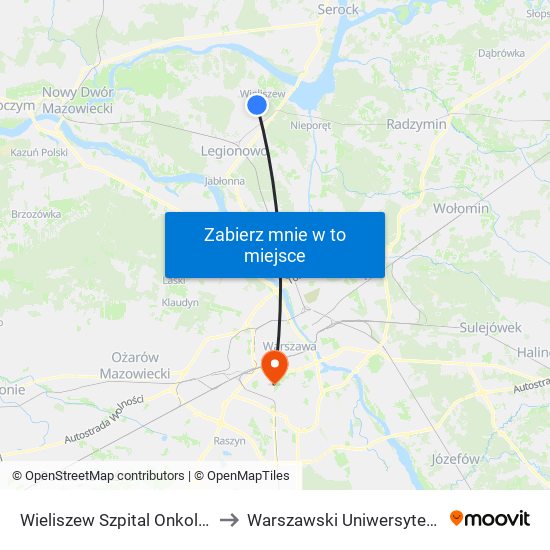 Wieliszew Szpital Onkologiczny to Warszawski Uniwersytet Medyczny map