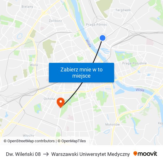 Dw. Wileński 08 to Warszawski Uniwersytet Medyczny map
